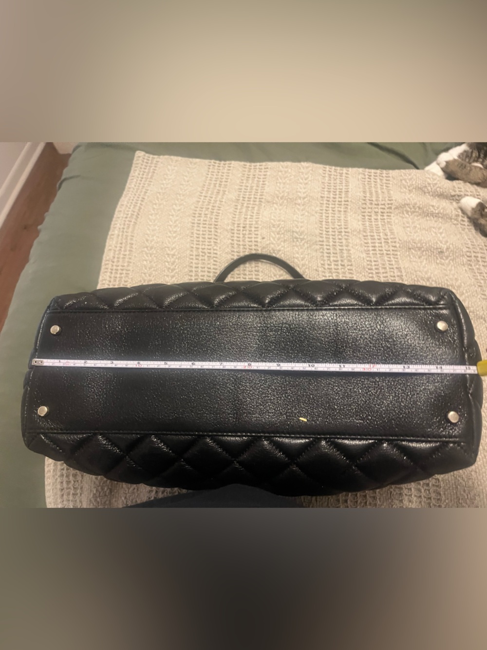 kate spade Black Quilted Shoulder Bag with Gold Chain Handles - Picture 9 of 10